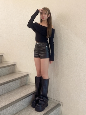 「GYDA（ジェイダ）のアイテム（その他パンツ）」を使った、hina___gyさん（レディース・154cm）の秋コーディネート