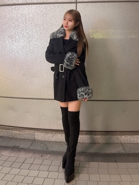 「GYDA（ジェイダ）のアイテム（ブーツ）」を使った、hina___gyさん（レディース・154cm）の秋コーディネート