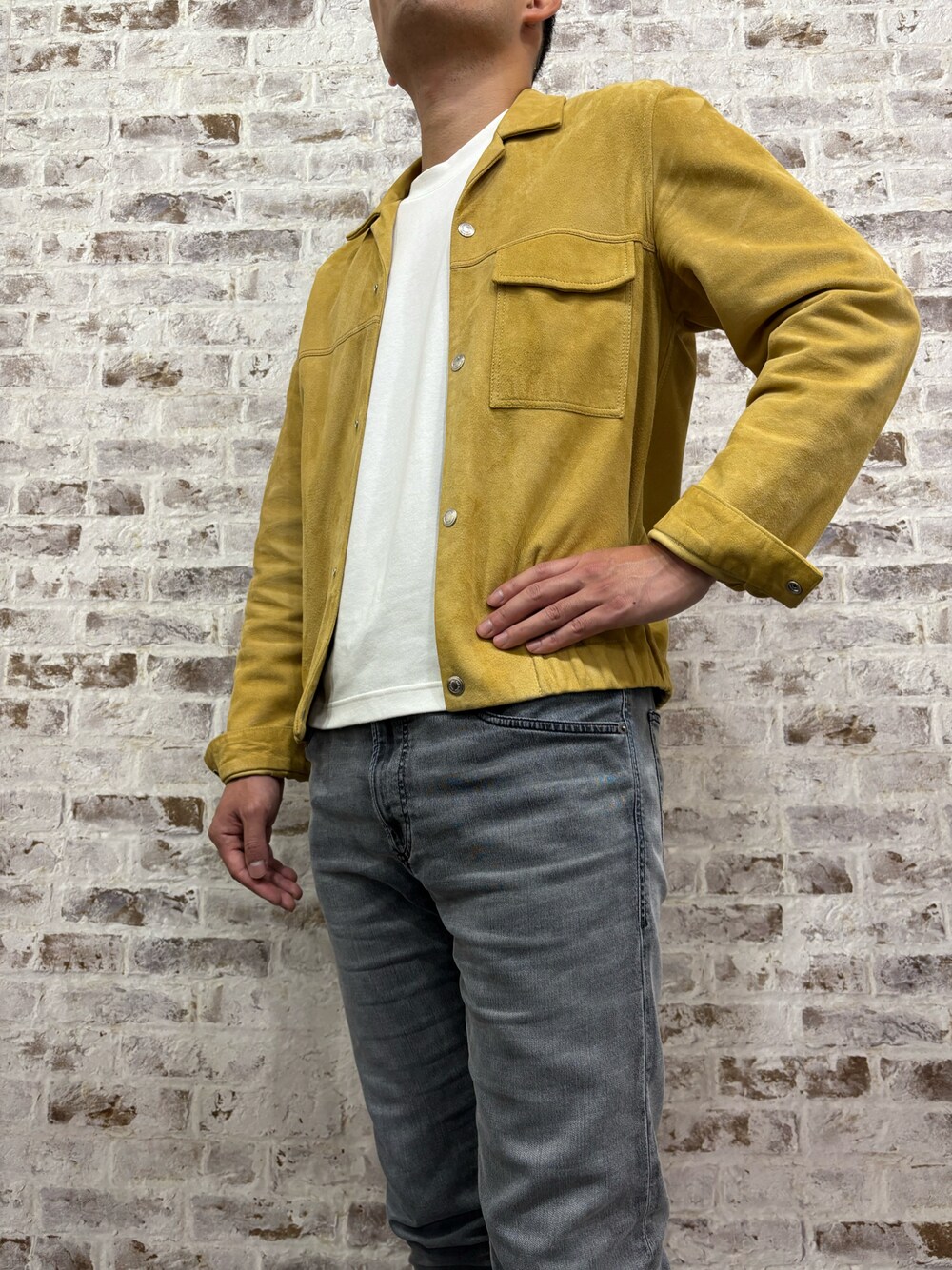 ポールスミス　メンズ　イエローデニムジャケット Paul Smithのデニムジャケットを使ったメンズ人気ファッション