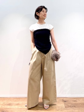 「アイテム（チョーカー）」を使った、yumi.さん（レディース・165cm）の夏コーディネート