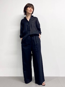 「アイテム（バングル/リストバンド）」を使った、yumi.さん（レディース・165cm）の春コーディネート