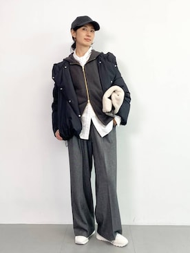 「EU,US NEW BALANCE（イーユーユーエスニューバランス）のアイテム」を使った、yumi.さん（レディース・165cm）の秋コーディネート