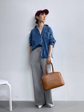 「デニム_バンヤードストーム」｜yumi.さん（レディース・165cm）の夏コーディネート