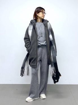 「アイテム（セットアップ）」を使った、yumi.さん（レディース・165cm）の冬コーディネート