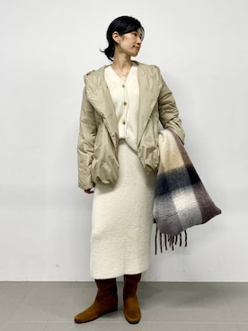 「BARNYARDSTORM（バンヤードストーム）のアイテム（ダウンジャケット/コート）」を使った、yumi.さん（レディース・165cm）の秋コーディネート