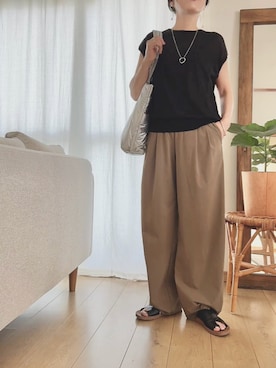 「niko and...（ニコアンド）のアイテム」を使った、natumikuさん（骨格ウェーブ・レディース・152cm）の夏コーディネート