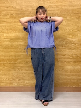 「DRESKIP（ドレスキップ）のアイテム」を使った、ぁむさん（レディース・151cm）の夏コーディネート