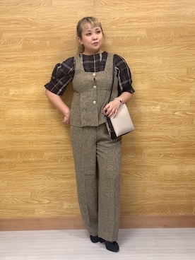 「アイテム（セットアップ）」を使った、ぁむさん（レディース・151cm）の秋コーディネート