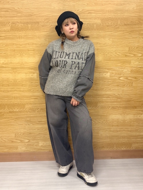 セール】【S-LL】立体カーブデニムパンツ（デニムパンツ）｜Cutie