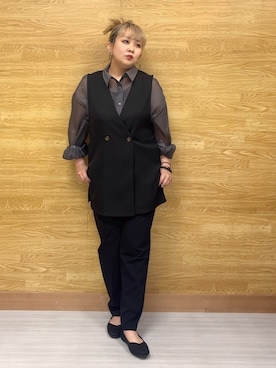 「DRESKIP（ドレスキップ）のアイテム（パンツ）」を使った、ぁむさん（レディース・151cm）の夏コーディネート