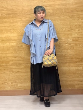 「アイテム（チュニック）」を使った、ぁむさん（レディース・151cm）の秋コーディネート