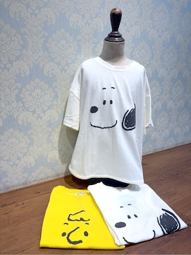 「PEANUTS（ピーナッツ）のアイテム」を使った、ぁむさん（レディース・151cm）の夏コーディネート