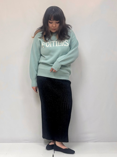 セール】【セットアップ可】リブ編みの縦ラインですっきり見え ニット