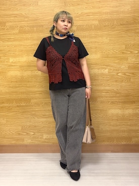 「アイテム（その他トップス）」を使った、ぁむさん（レディース・151cm）の秋コーディネート