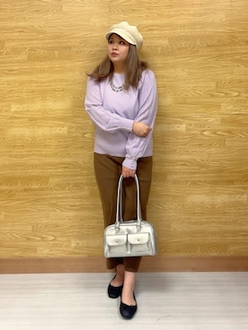 「アイテム（キャスケット）」を使った、ぁむさん（レディース・151cm）の冬コーディネート