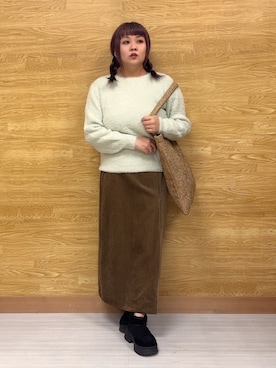 「DRESKIP（ドレスキップ）のアイテム」を使った、ぁむさん（レディース・151cm）の冬コーディネート