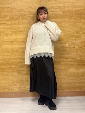 「DRESKIP（ドレスキップ）のアイテム」を使った、ぁむさん（レディース・151cm）の冬コーディネート