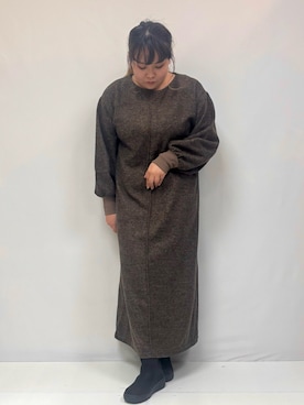 「綺麗めコーデ」｜「アイテム（ワンピース）」を使った、ぁむさん（レディース・151cm）の冬コーディネート