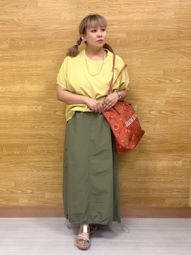 「150cm台コーデ」｜「アイテム（スカート）」を使った、ぁむさん（レディース・151cm）の夏コーディネート