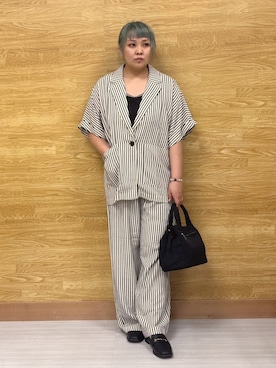 「アイテム（テーラードジャケット）」を使った、ぁむさん（レディース・151cm）の夏コーディネート