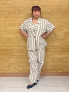 「SHOO・LA・RUE（シューラルー）の【NEW/22.5㎝-24.5㎝】洗えてサラサラ ニットパンプス（パンプス、ブラック系）」を使った、ぁむさん（レディース・151cm）の春コーディネート