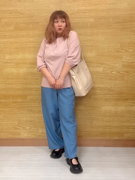 「esche（エッシュ）のアイテム」を使った、ぁむさん（レディース・151cm）の春コーディネート