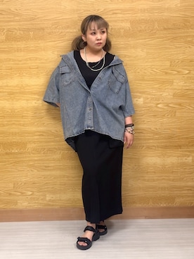 「150cm台コーデ」｜「アイテム（スカート）」を使った、ぁむさん（レディース・151cm）の夏コーディネート