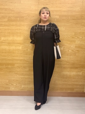 「アイテム（サロペット/オーバーオール）」を使った、ぁむさん（レディース・151cm）の秋コーディネート