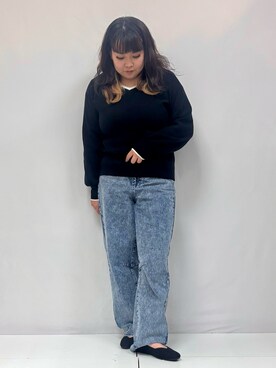 「ジーパン」｜ぁむさん（レディース・151cm）の冬コーディネート