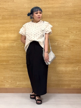 「SHOO・LA・RUE（シューラルー）のアイテム」を使った、ぁむさん（レディース・151cm）の夏コーディネート