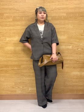 「アイテム（ジャケット/アウター）」を使った、ぁむさん（レディース・151cm）の秋コーディネート