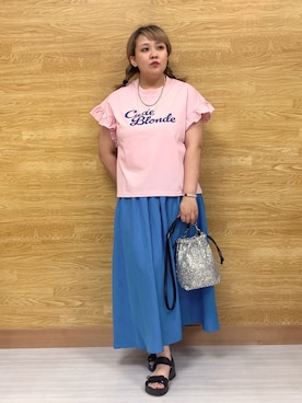 「DRESKIP（ドレスキップ）のアイテム」を使った、ぁむさん（レディース・151cm）の夏コーディネート