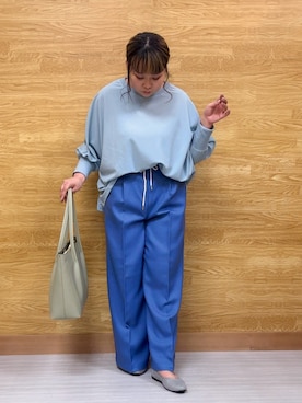 「大人カジュアルコーデ」｜「アイテム（その他シューズ）」を使った、ぁむさん（レディース・151cm）の春コーディネート