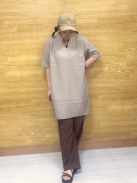 「アイテム（チュニック）」を使った、ぁむさん（レディース・151cm）の夏コーディネート