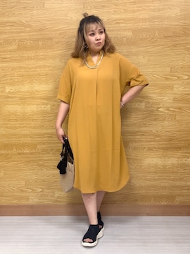 「アイテム（チュニック）」を使った、ぁむさん（レディース・151cm）の夏コーディネート