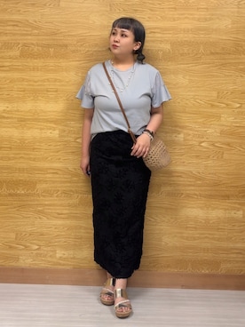 「アイテム（スカート）」を使った、ぁむさん（レディース・151cm）の夏コーディネート