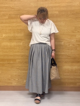 「アイテム（トートバッグ）」を使った、ぁむさん（レディース・151cm）の夏コーディネート