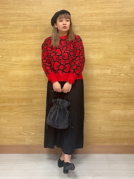 「sanrio（サンリオ）のアイテム」を使った、ぁむさん（レディース・151cm）の冬コーディネート