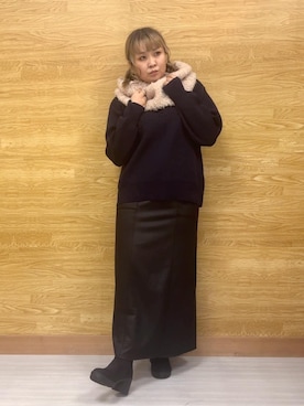 「アイテム（ネックウォーマー/スヌード）」を使った、ぁむさん（レディース・151cm）の秋コーディネート