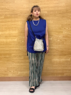 「フェスコーデ」｜「アイテム（チュニック）」を使った、ぁむさん（レディース・151cm）の夏コーディネート