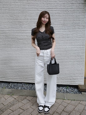 「PRADA（プラダ）のアイテム（バッグ）」を使った、yuyuさん（レディース・163cm）の夏コーディネート