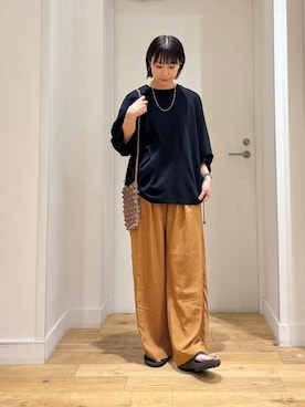 「FORK&SPOON（フォークアンドスプーン）のアイテム（トップス）」を使った、yokoo さん（レディース・156cm）の夏コーディネート