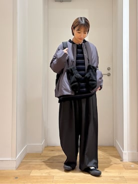 「アイテム（バレエシューズ）」を使った、yokoo さん（レディース・156cm）の秋コーディネート