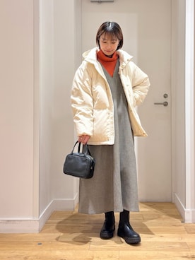 「アイテム（ワンピース/ドレス）」を使った、yokoo さん（レディース・156cm・30代）の冬コーディネート