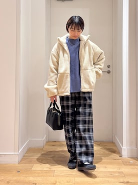 「アイテム（テーラードジャケット）」を使った、yokoo さん（レディース・156cm）の冬コーディネート