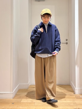 「アイテム（バレエシューズ）」を使った、yokoo さん（レディース・156cm）の秋コーディネート