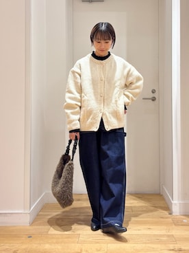 「アイテム（トートバッグ）」を使った、yokoo さん（レディース・156cm・30代）の冬コーディネート