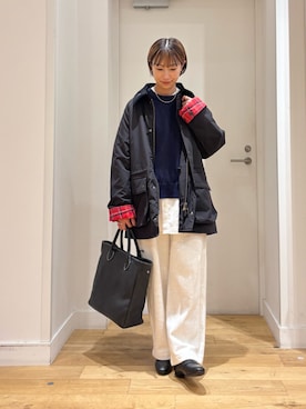 「アイテム（スウェットパンツ）」を使った、yokoo さん（レディース・156cm・30代）の秋コーディネート