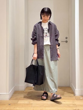 「プリントtシャツ」｜imari さん（レディース・156cm）の夏コーディネート
