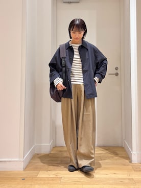 「アイテム（バレエシューズ）」を使った、yokoo さん（レディース・156cm）の秋コーディネート